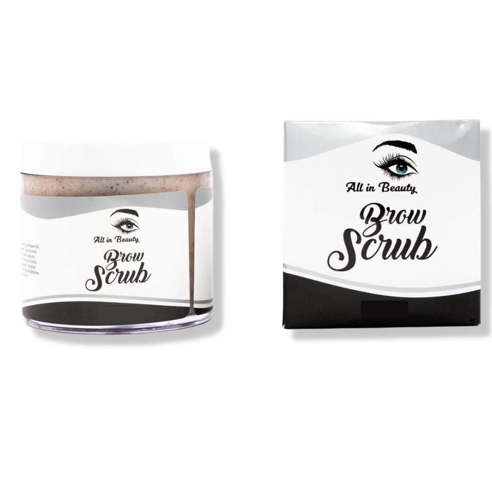 All in Beauty Brow Scrub, Eyebrow exfoliator, For Longer Lasting Henna Or Tint Application, Brow scrubber exfoliator to Prepare the area for Henna, Tinting and some PMU and skin care treatments 50g.