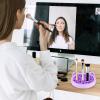 FRCOLOR 2 in 1 Portable Makeup Brush Cleaner Pad Drying Rack Storage Holder Brush Mat Stand for Gentle Cleaning view 2
