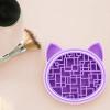 FRCOLOR 2 in 1 Portable Makeup Brush Cleaner Pad Drying Rack Storage Holder Brush Mat Stand for Gentle Cleaning view 3