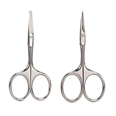 FRCOLOR Nose Hair Scissors Safety Stainless Steel Eyebrow Trimmer Precision Cutting Tool Beauty Scissors