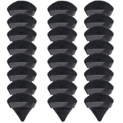 24 Pieces Triangle Powder Puff, Washable Cotton Face Makeup Puff for Loose Powder Body Cosmetic Foundation Sponge Makeup Tool (24Black), Christmas Gifts Stocking Stuffers