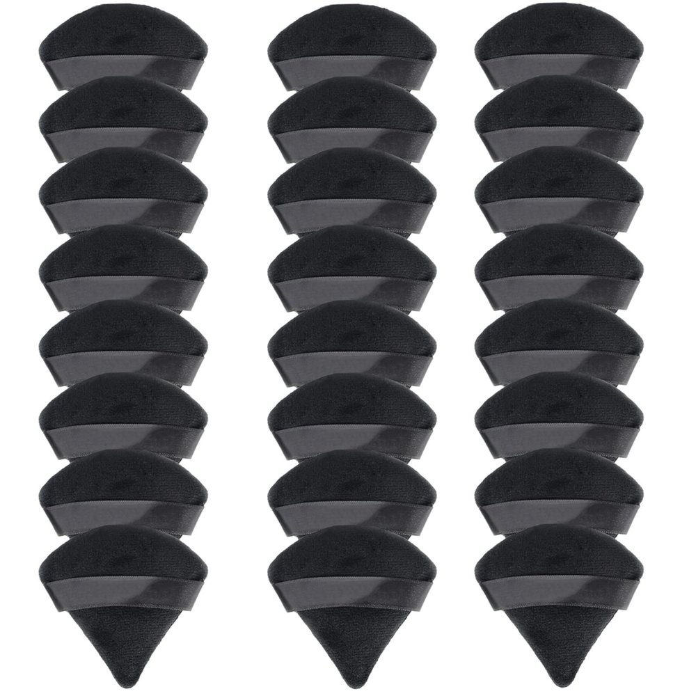24 Pieces Triangle Powder Puff, Washable Cotton Face Makeup Puff for Loose Powder Body Cosmetic Foundation Sponge Makeup Tool (24Black), Christmas Gifts Stocking Stuffers
