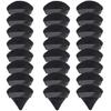 24 Pieces Triangle Powder Puff, Washable Cotton Face Makeup Puff for Loose Powder Body Cosmetic Foundation Sponge Makeup Tool (24Black), Christmas Gifts Stocking Stuffers view 1