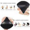 24 Pieces Triangle Powder Puff, Washable Cotton Face Makeup Puff for Loose Powder Body Cosmetic Foundation Sponge Makeup Tool (24Black), Christmas Gifts Stocking Stuffers view 3