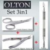 OLTON SET 3in1: Cuticle Nippers Model M, 9-12mm + Cuticle Scissors, 100mm + Pusher, double-sided manicure scapula (handmade professional manicure pedicure tool) SAVE 15$ view 2