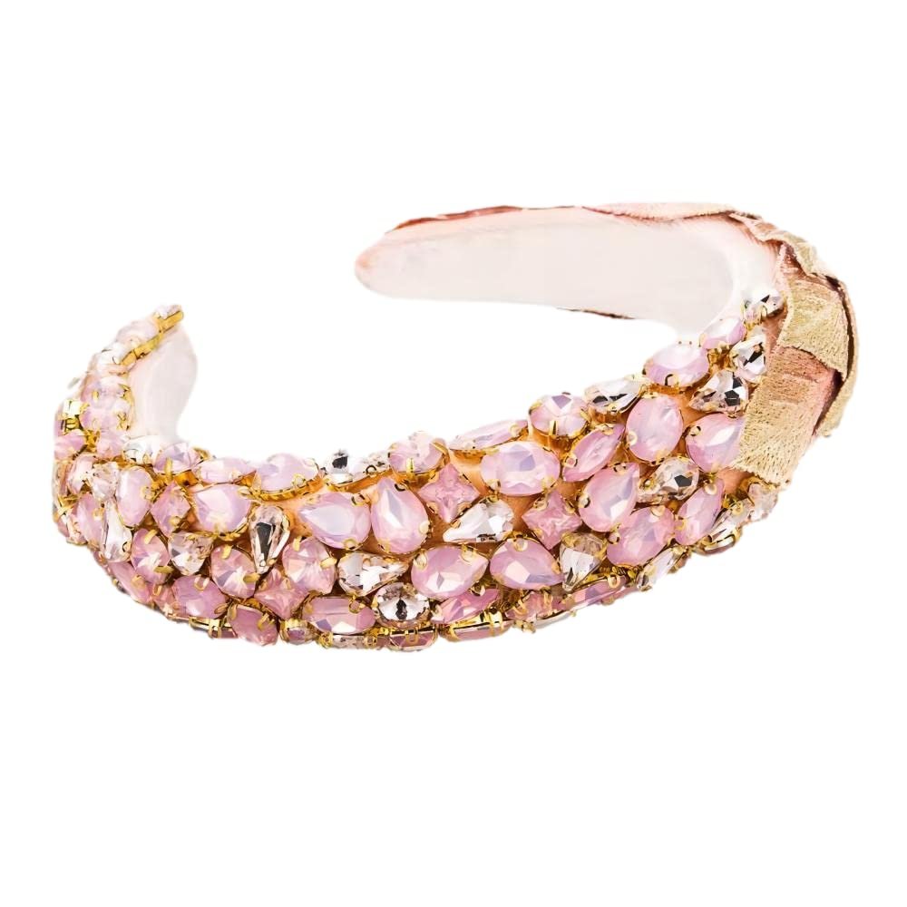 2022 Fashion Design Creative Headband, Colorful Flannelette Leaves Rhinestone Hair BandGirls' Headwear Accessories Women's Headband (Princess powder)
