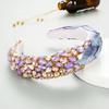2022 Fashion Design Creative Headband, Colorful Flannelette Leaves Rhinestone Hair BandGirls' Headwear Accessories Women's Headband (Princess powder) view 2