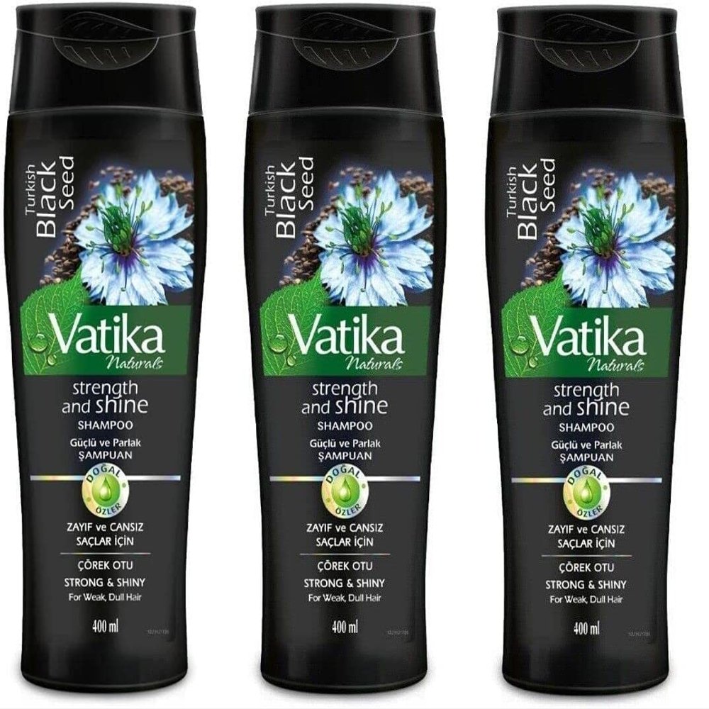 3 Pcs Vatika Nigella Seed Balm Vatika Black Seed shampoo Naturals Turkish Complete Hair care 3x13.52 fl oz  