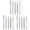 FRCOLOR 15pcs Double-headed Nail Art Pen for Manicures Portable Dual Purpose Colored Drawing Tool and Dotting Features for Home and Salon Use view 1