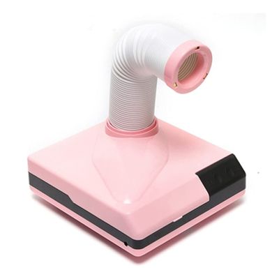 Nail Dust Collector Manicure Machine Vacuum Nail Dust Suction Desk High Power for Cleaning, 60W Dust Collector Nail Manicure Nail Set for Manicure Salon (Pink)