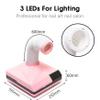 Nail Dust Collector Manicure Machine Vacuum Nail Dust Suction Desk High Power for Cleaning, 60W Dust Collector Nail Manicure Nail Set for Manicure Salon (Pink) view 2