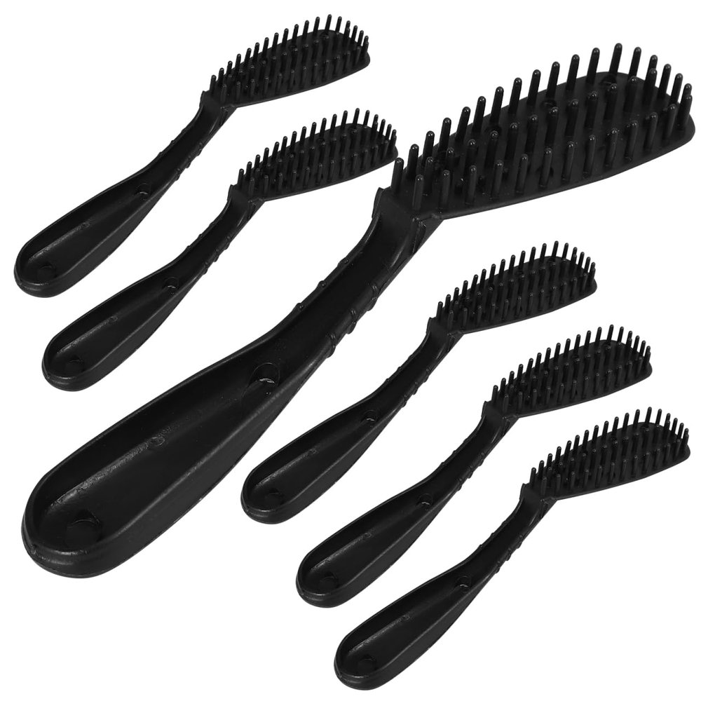 LALAFINA 12 X Hair Dye Combs Black Plastic Salon and Home Use