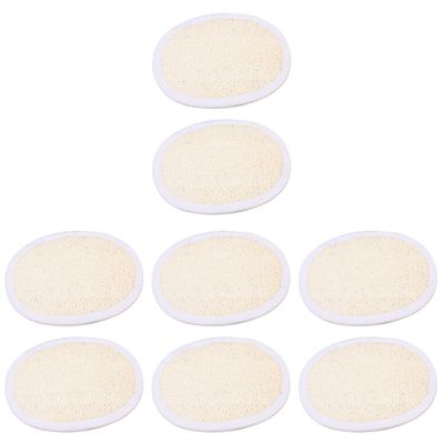 FRCOLOR 8pcs Natural Loofah Pads for Shower Body Brush Exfoliating Bath Scrubber Gentle Skin Care