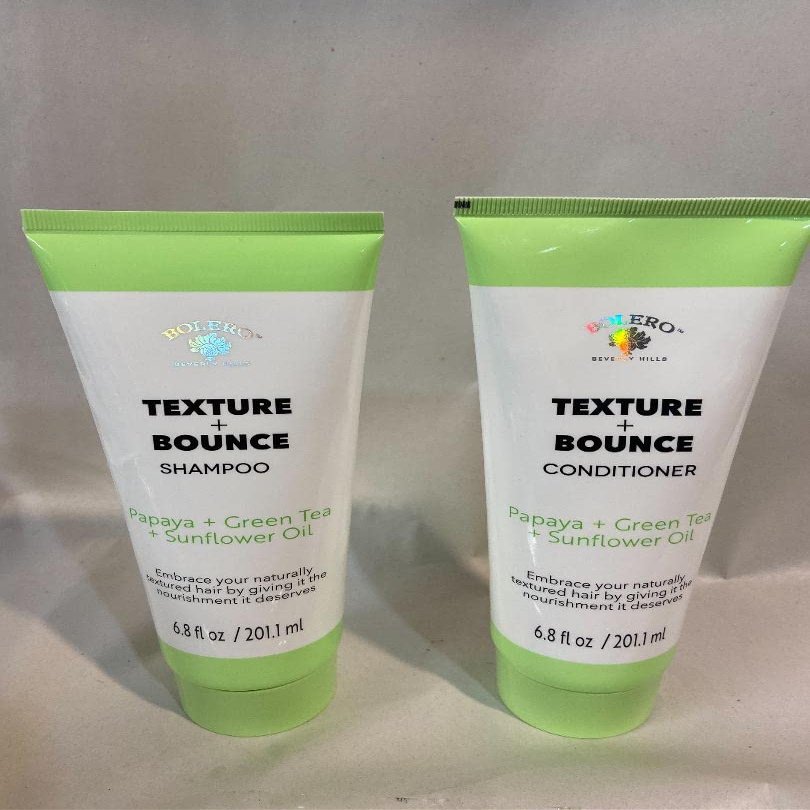 Bolero Texture and Bounce Shampoo and Conditioner Papaya + Green Tea + Sunflower Oil
