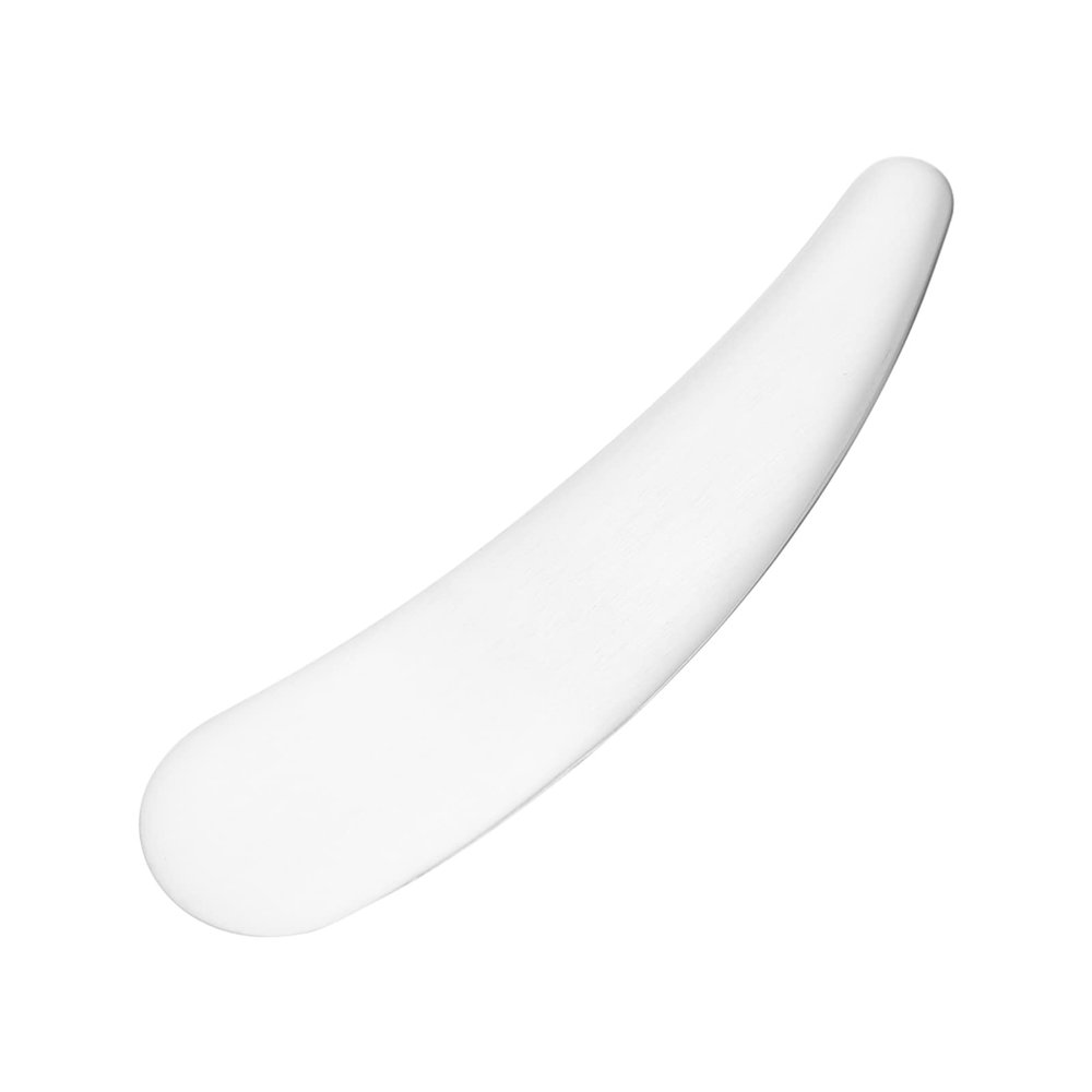 ARTIBETTER Stainless Steel Spoon Mini Curved Cosmetic Scoop Cosmetic Skincare Spatula Makeup Mask Spoon Makeup Beauty Spoons for Cream, Lotions, Moisturizers Silicon Spatulas