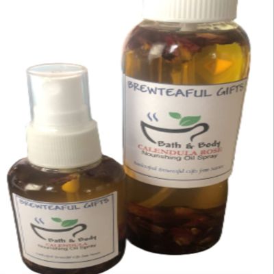 Brewteaful Gifts Calendula Nourishing Oil Spray (Calendula, 4 oz)