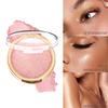 YOUNG VISION Pressed Powder Highlighter, Baked Natural Glow Contour Powder & Face Highlighter, Cruelty-Free, Shimmer Highlighting Makeup for Face, Eye, Eyeshadow, Body, Skin, Xmas Gift (Pink) view 2