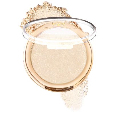 YOUNG VISION Pressed Powder Highlighter, Baked Natural Glow Contour Powder & Face Highligher, Cruelty-Free, Shimmer Highlighting Makeup for Face, Eye, Eyeshadow, Body, Skin, Xmas Gift (Gold)