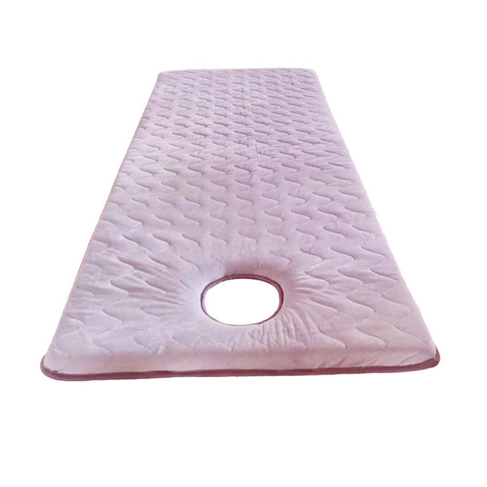 Cosmetic Salon Bed Mattress Pad Massage Table Bed Mattress Topper Beauty Bed Mattress Cover for Massage Accessories with Breath Hole Square/Round/Trapezoidal Head,Pink t,60x180cm