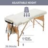 28 In Wide Massage Tables Portable Lash Bed 73 inch Tattoo Table, Height Adjustable Portable Spa Bed, 2 Folding Chiropractic Table w/Carry Case/Face Cradle/Hand Pallet for Travel Physical Therapist view 2