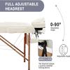 28 In Wide Massage Tables Portable Lash Bed 73 inch Tattoo Table, Height Adjustable Portable Spa Bed, 2 Folding Chiropractic Table w/Carry Case/Face Cradle/Hand Pallet for Travel Physical Therapist view 4