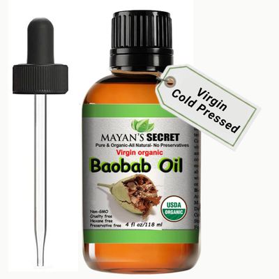 Pure Carrier and Essential Oils for Skin Care, Hair, Body Moisturizer for Face-Anti Aging Skin Care (Baobab Oil Organic, 4oz)