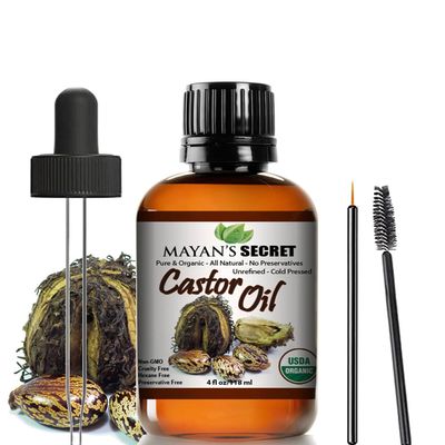 Certified Organic Castor Oil by Mayan's Secret: Nourishing and Strengthening Oil for Hair and Skin