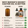 Certified Organic Castor Oil by Mayan's Secret: Nourishing and Strengthening Oil for Hair and Skin view 3