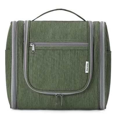 Narwey Hanging Toiletry Bag for Women Travel Makeup Bag Organizer Toiletries Bag Men for Cosmetics Essentials Accessories (Large, Army Green)