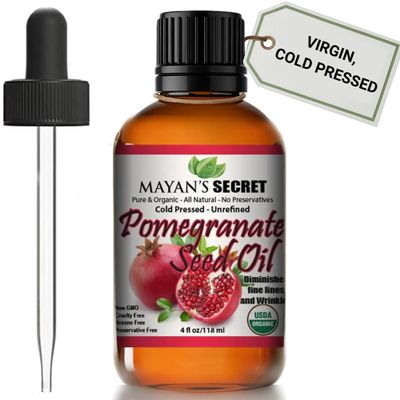 Pure Carrier and Essential Oils for Skin Care, Hair, Body Moisturizer for Face-Anti Aging Skin Care (Pomegranate Seed Oil Organic, 4oz)