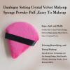 Powder Puff Daubigny 6 PCS Powder Puffs Makeup Puff Face Soft Triangle Powder Puff for Loose Powder Mineral Powder Body Velour Cosmetic Foundation Sponges Blender Beauty Makeup Tools(Rose Red Black) view 3