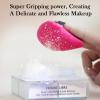 Powder Puff Daubigny 6 PCS Powder Puffs Makeup Puff Face Soft Triangle Powder Puff for Loose Powder Mineral Powder Body Velour Cosmetic Foundation Sponges Blender Beauty Makeup Tools(Rose Red Black) view 4