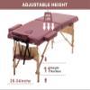 28 In Wide Massage Tables Portable Lash Bed 73 inch Tattoo Table, Height Adjustable Portable Spa Bed, 2 Folding Chiropractic Table w/Carry Case/Face Cradle/Hand Pallet for Travel Physical Therapist view 4