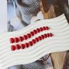 KQueenest Light Red Press on Nails Short Square, Acrylic Fake Nails Short, Natural Fit Small False Nails Press ons, Reusable Gel Stick on Nails for Women New Year Wear in 24 Pcs view 4