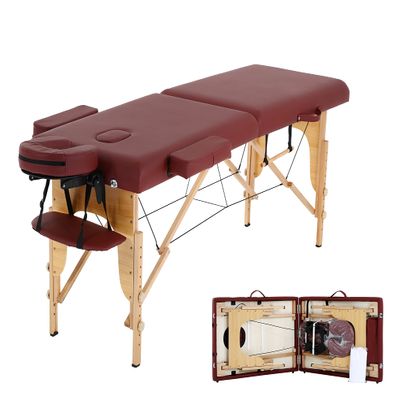 24 In Wide Massage Tables Portable Lash Bed 73 inch Tattoo Table, Height Adjustable Portable Spa Bed, 2 Folding Chiropractic Table w/Carry Case/Face Cradle/Hand Pallet for Travel Physical Therapist
