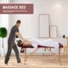 24 In Wide Massage Tables Portable Lash Bed 73 inch Tattoo Table, Height Adjustable Portable Spa Bed, 2 Folding Chiropractic Table w/Carry Case/Face Cradle/Hand Pallet for Travel Physical Therapist view 2