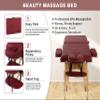 Massage Tables Portable Lash Bed 73 in Long 24 in Wide Tattoo Table, Height Adjustable Portable Spa Bed, 2 Folding Chiropractic Table w/Carry Case/Face Cradle/Hand Pallet for Physical Therapist view 3