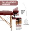 Massage Tables Portable Lash Bed 73 in Long 24 in Wide Tattoo Table, Height Adjustable Portable Spa Bed, 2 Folding Chiropractic Table w/Carry Case/Face Cradle/Hand Pallet for Physical Therapist view 4