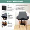 Massage Tables Portable Lash Bed 73 inch Tattoo Table, Height Adjustable Portable Spa Bed, 3 Folding Chiropractic Table w/Carry Case/Face Cradle/Hand Pallet/Towel Hanger/Oil Pouch/Sheet/2 Bolster view 3