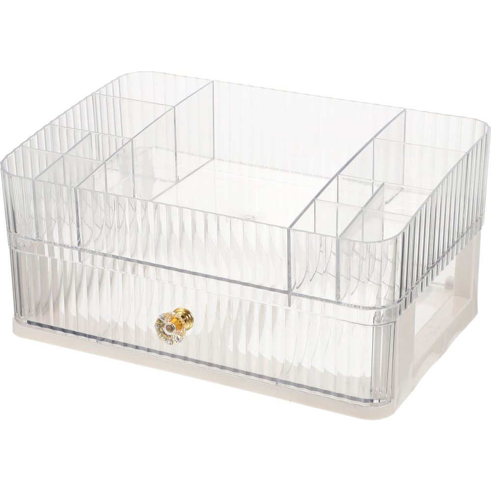 Zerodeko Makeup Storage Box and Features for Organized Vanity and Dresser Compact and Portable Cosmetic Holder for