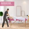 24 In Wide Massage Tables Portable Lash Bed 73 inch Tattoo Table, Height Adjustable Portable Spa Bed, 2 Folding Chiropractic Table w/Carry Case/Face Cradle/Hand Pallet for Travel Physical Therapist view 2