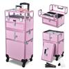 BYOOTIQUE Masslux 2in1 Rolling Makeup Train Case Nail Polish Organizer Manicure Storage view 1