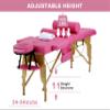 Massage Tables Portable Lash Bed 73 inch Tattoo Table, Height Adjustable Portable Spa Bed, 2 Folding Chiropractic Table w/Carry Case/Face Cradle/Hand Pallet/Towel Hanger/Oil Pouch/Sheet/2 Bolster view 2