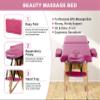 Massage Tables Portable Lash Bed 73 inch Tattoo Table, Height Adjustable Portable Spa Bed, 2 Folding Chiropractic Table w/Carry Case/Face Cradle/Hand Pallet/Towel Hanger/Oil Pouch/Sheet/2 Bolster view 3