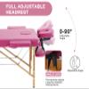 Massage Tables Portable Lash Bed 73 inch Tattoo Table, Height Adjustable Portable Spa Bed, 2 Folding Chiropractic Table w/Carry Case/Face Cradle/Hand Pallet/Towel Hanger/Oil Pouch/Sheet/2 Bolster view 4
