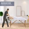 24 In Wide Massage Tables Portable Lash Bed 73 inch Tattoo Table, Height Adjustable Portable Spa Bed, 2 Folding Chiropractic Table w/Carry Case/Face Cradle/Hand Pallet for Travel Physical Therapist view 2
