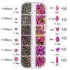Nail Art Rhinestones Flame Red Flat Back Rhinestones for Makeup Nail Gems Nail Crystals Diamonds Jewelry Rhinestones for Face and Nail Design DIY Crafts Decoration view 2