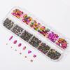 Nail Art Rhinestones Flame Red Flat Back Rhinestones for Makeup Nail Gems Nail Crystals Diamonds Jewelry Rhinestones for Face and Nail Design DIY Crafts Decoration view 3