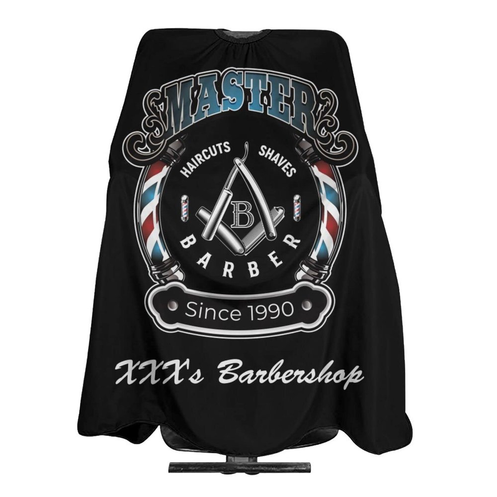 MLIANCEN Custom Barber Cape, Personalized Photo Text Logo Hairdresser Salon Cape for Men, Customized Hair Cutting for Home Salon Barbershop