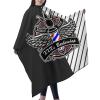 Custom Barber Cape Hairdresser Cape, Add Your Photo Text Logo Personalized Barber Black Stripe Salon Cape for Men, Customized Hair Cutting Cape for Home Salon Barbershop view 2